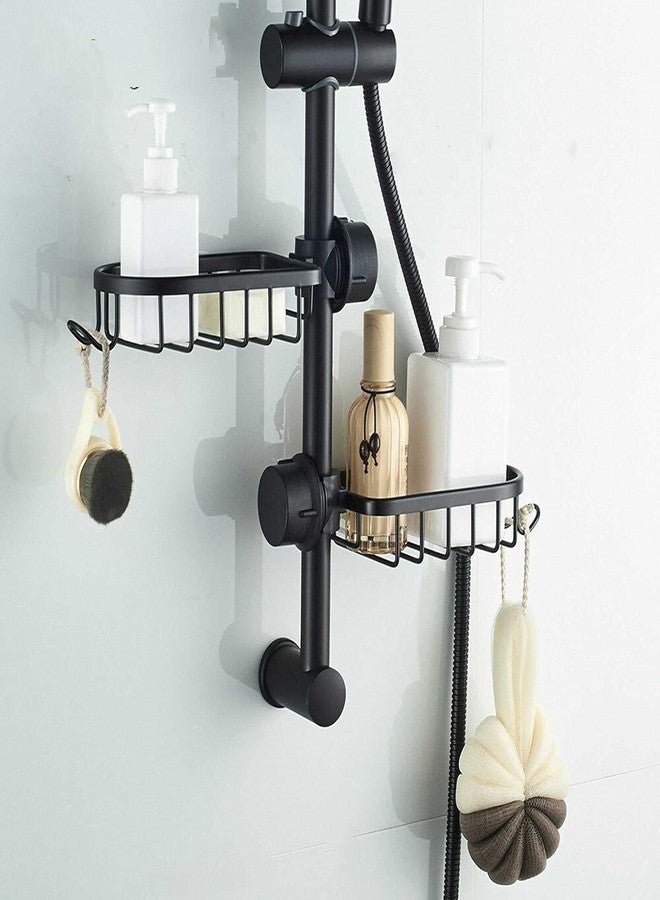 LEVGRY Faucet Storage Rack, Sponge Holder Over Faucet, Adjustable Hanging Sponge Holder for Kitchen Sink, Hanging Drain Basket Holder Organizer Bathroom Accessory, Soap Holder for Sink Tap (Black) - Image 3